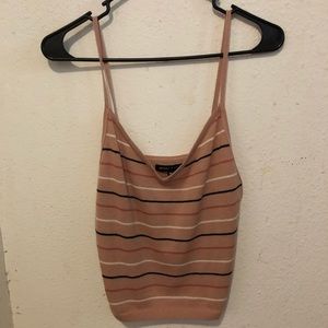 Cropped stripped tank top